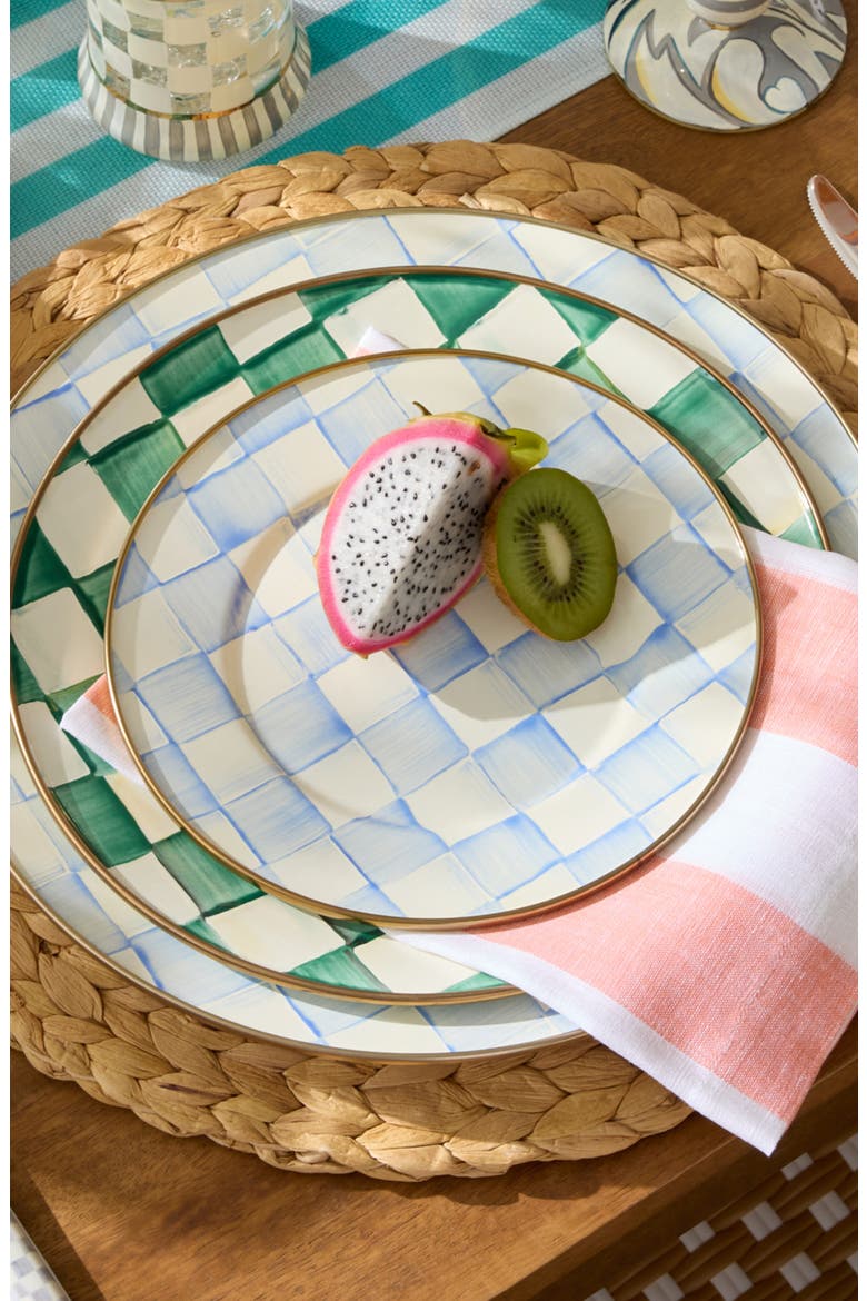 Sky Check Salad/Dessert Plate, Alternate, color, SKY CHECK