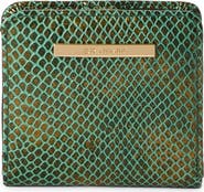 Brahmin Jane Snakeskin Embossed Leather Bifold Wallet