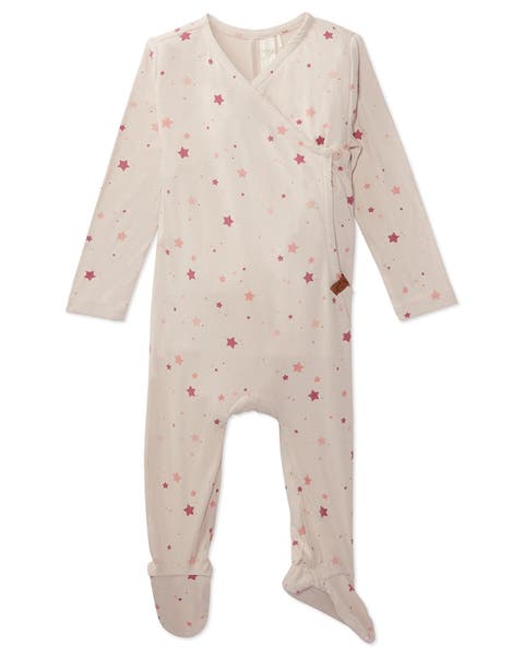 Kids Ribbed Rayon Star-Studded Footie