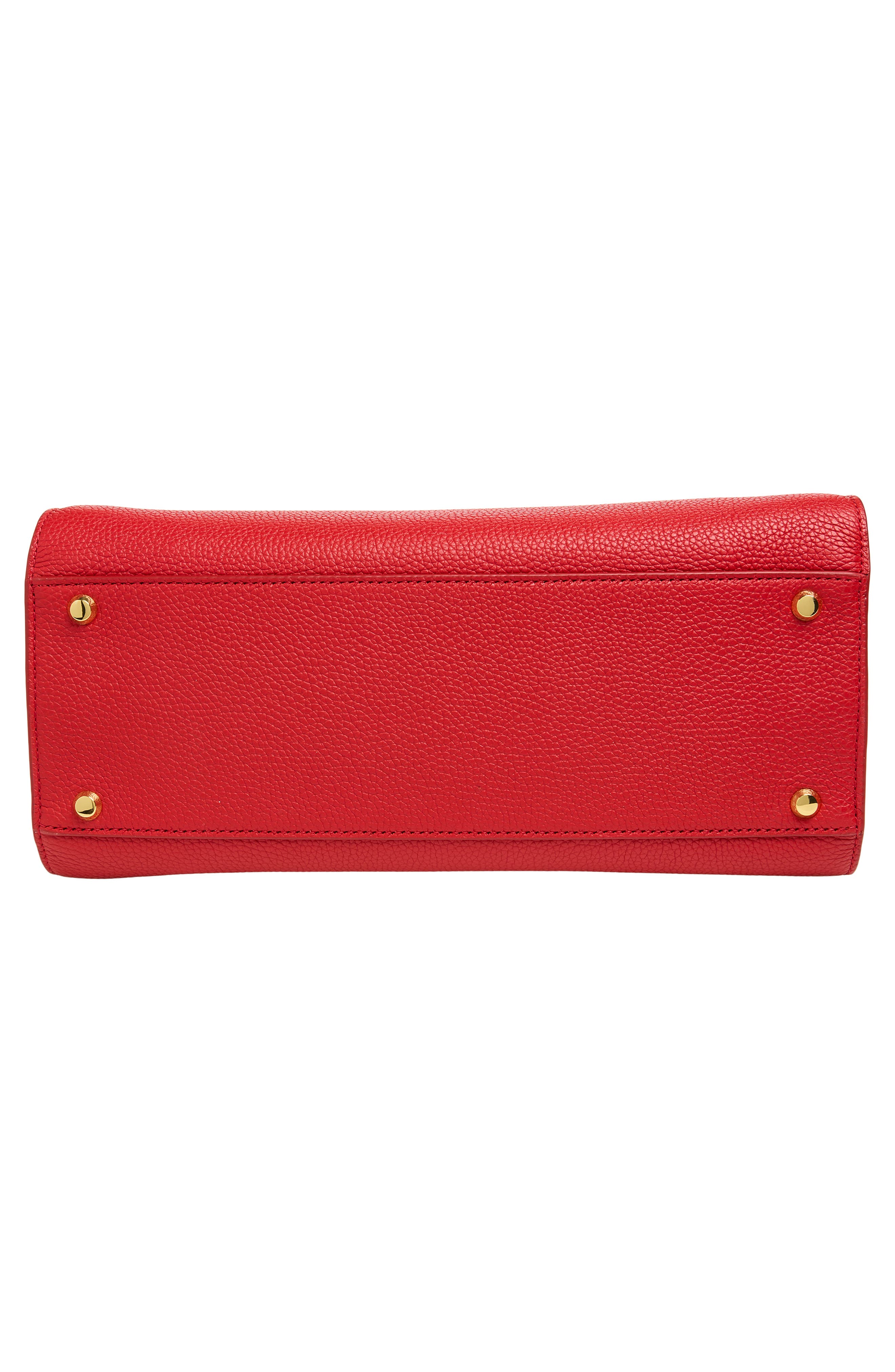 Veronica Beard Dash Leather Top Handle Bag, Alternate, color, Red