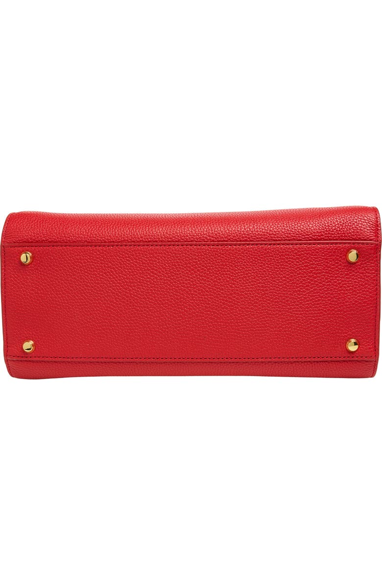 Veronica Beard Dash Leather Top Handle Bag, Alternate, color, Red