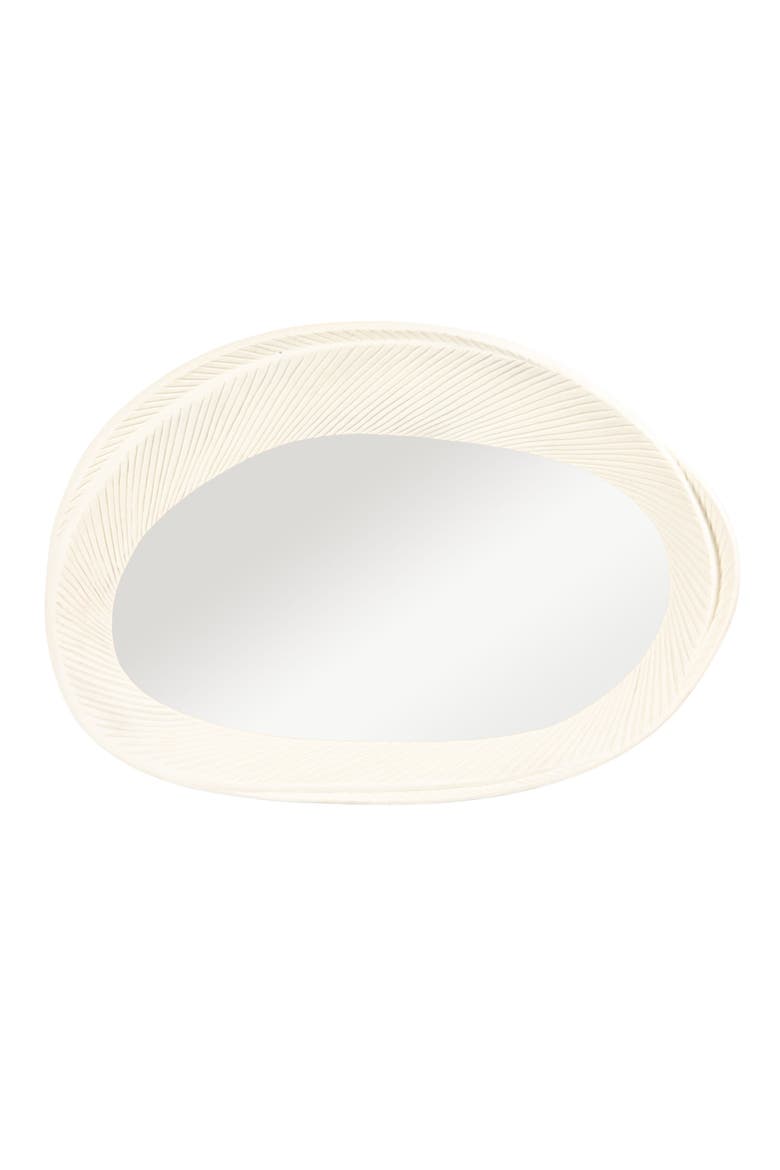 Resin Framed Wall Mirror, Antique White, Alternate, color, White