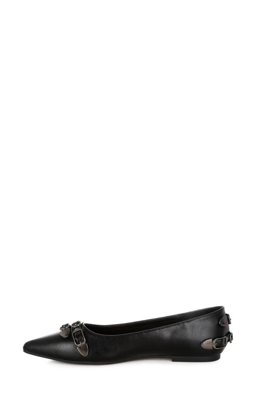 London Rag Golini Buckle Ballet Flat In Black
