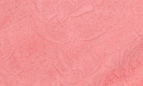 Nzt By Nic+zoe Lace Knit Cotton T-shirt In Hot Coral