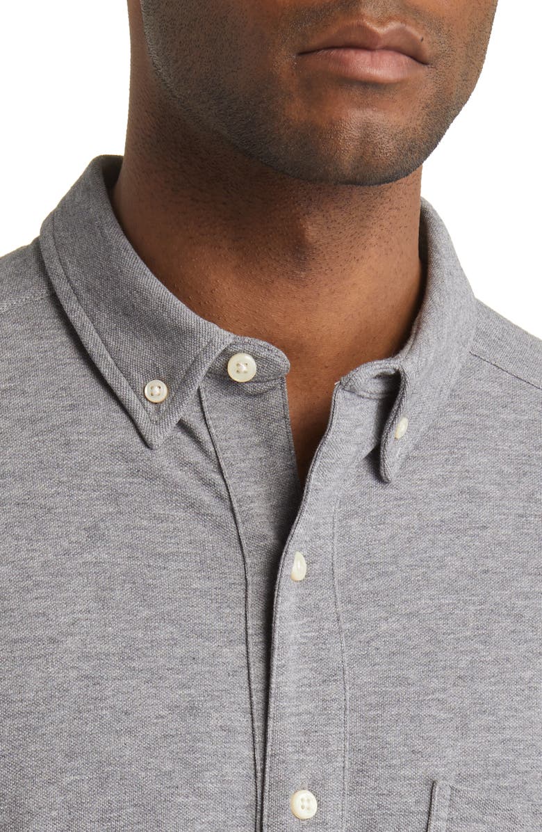 Johnston & Murphy XC Flex Birdseye Cotton Button-Down Shirt, Alternate, color, 