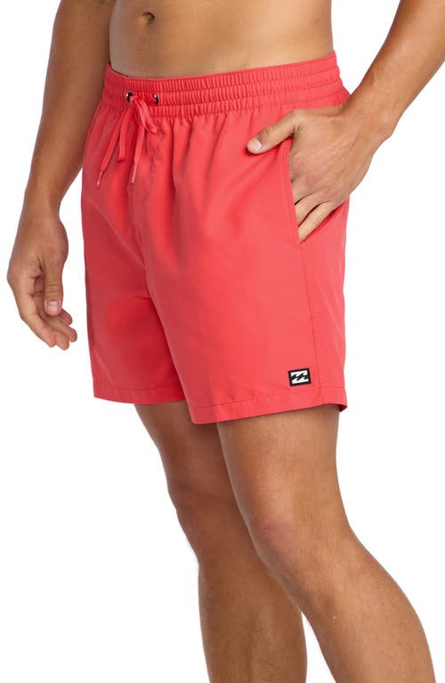 Billabong All Day Layback Swim Trunks In Pink