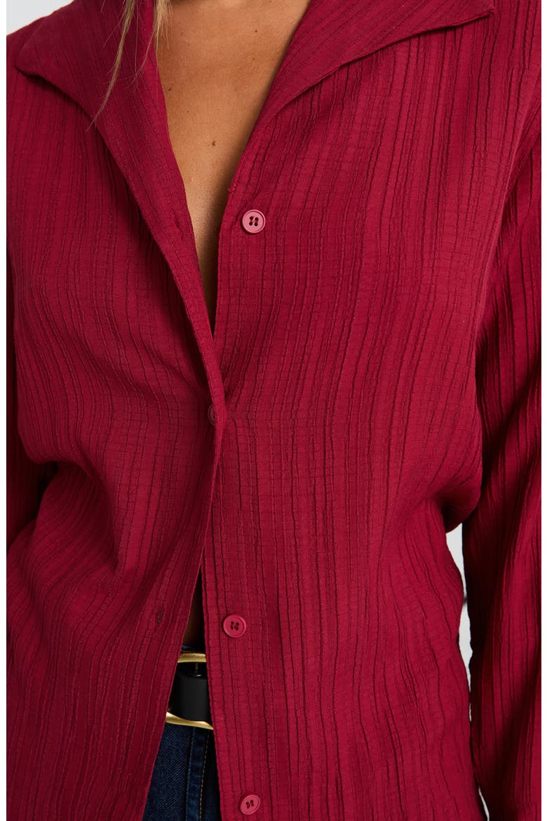 Beatris Bell Sleeve Shirt, Alternate, color, RED