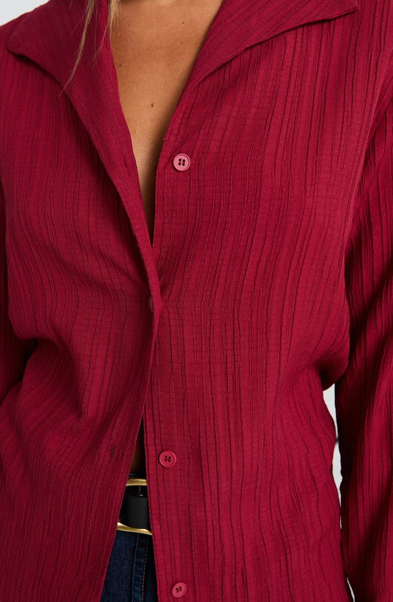 Princess Polly Beatris Bell Sleeve Shirt, Alternate, color, Red