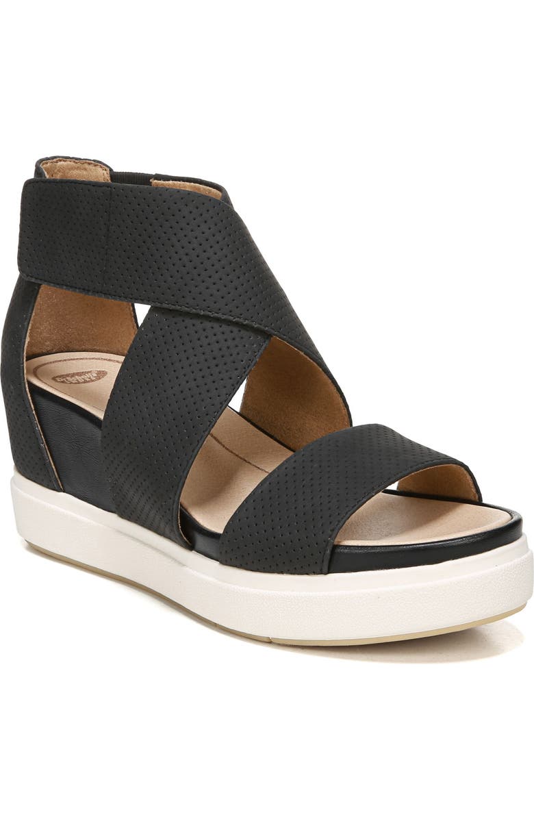 Dr. Scholl's Sheena Sport Sandal, Main, color, Black Faux Leather