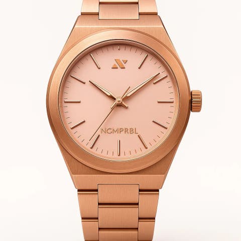 Elevate Link Rosé Swiss Movement Bracelet Watch, 42MM