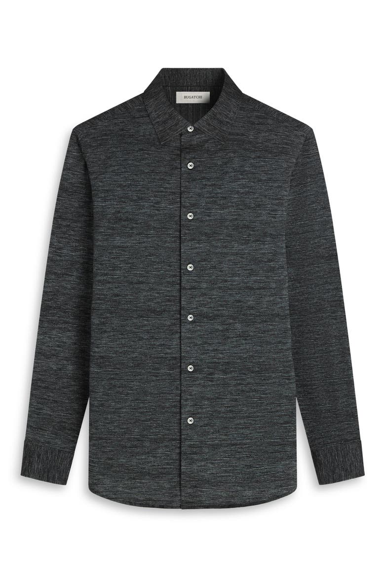 James OoohCotton® Space Dye Button-Up Shirt, Alternate, color, BLACK