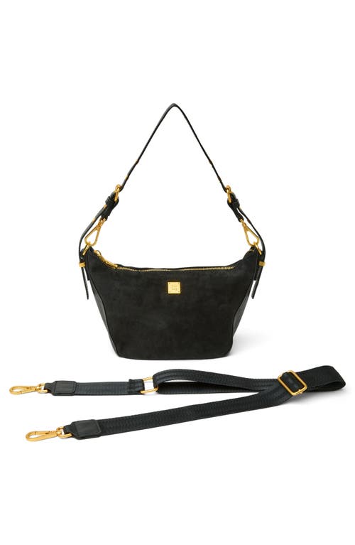 Think Royln Moonbeam Suede Shoulder Bag In Black