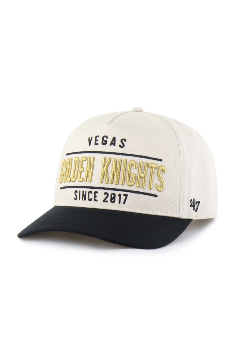 '47 Men's '47  Cream/Black Vegas Golden Knights Expansion Debut Two-Tone Hitch Adjustable Hat, Alternate, color, Cream
