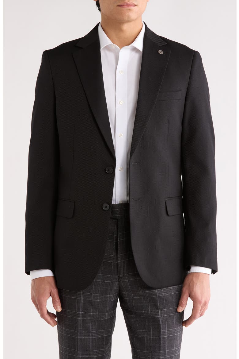 Slim Fit Blazer, Main, color, BLACK