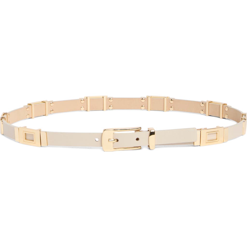 B-low The Belt Roma Leather Belt In Bone Gold