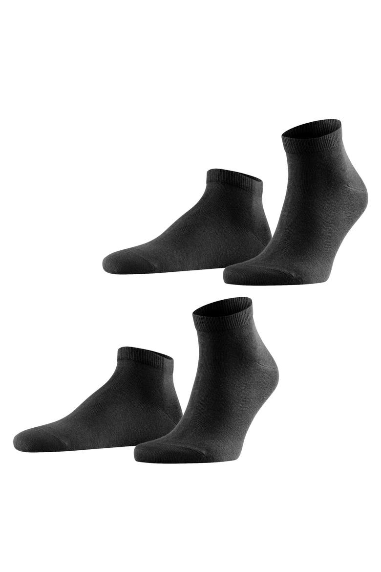 Happy Cotton Sneaker Socks, Main, color, Black