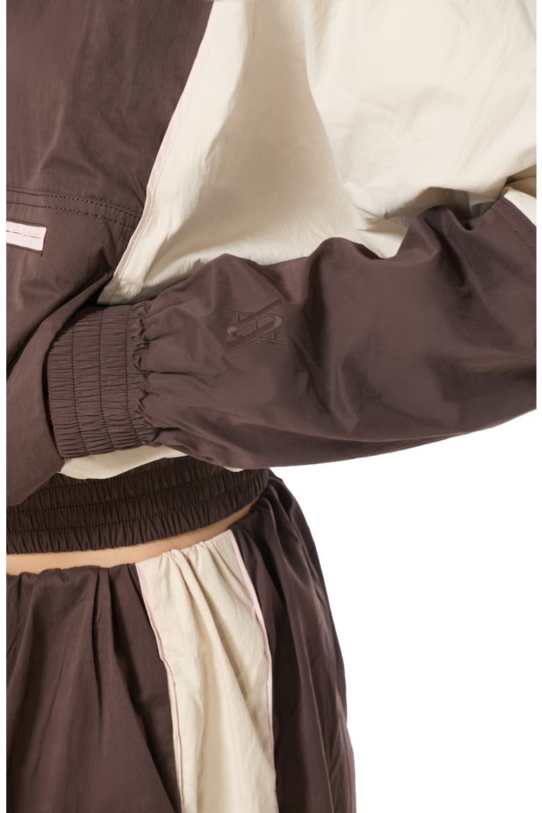 Colorblocked Quarter Zip Pullover, Alternate, color, MIXED COFFEE BEAN