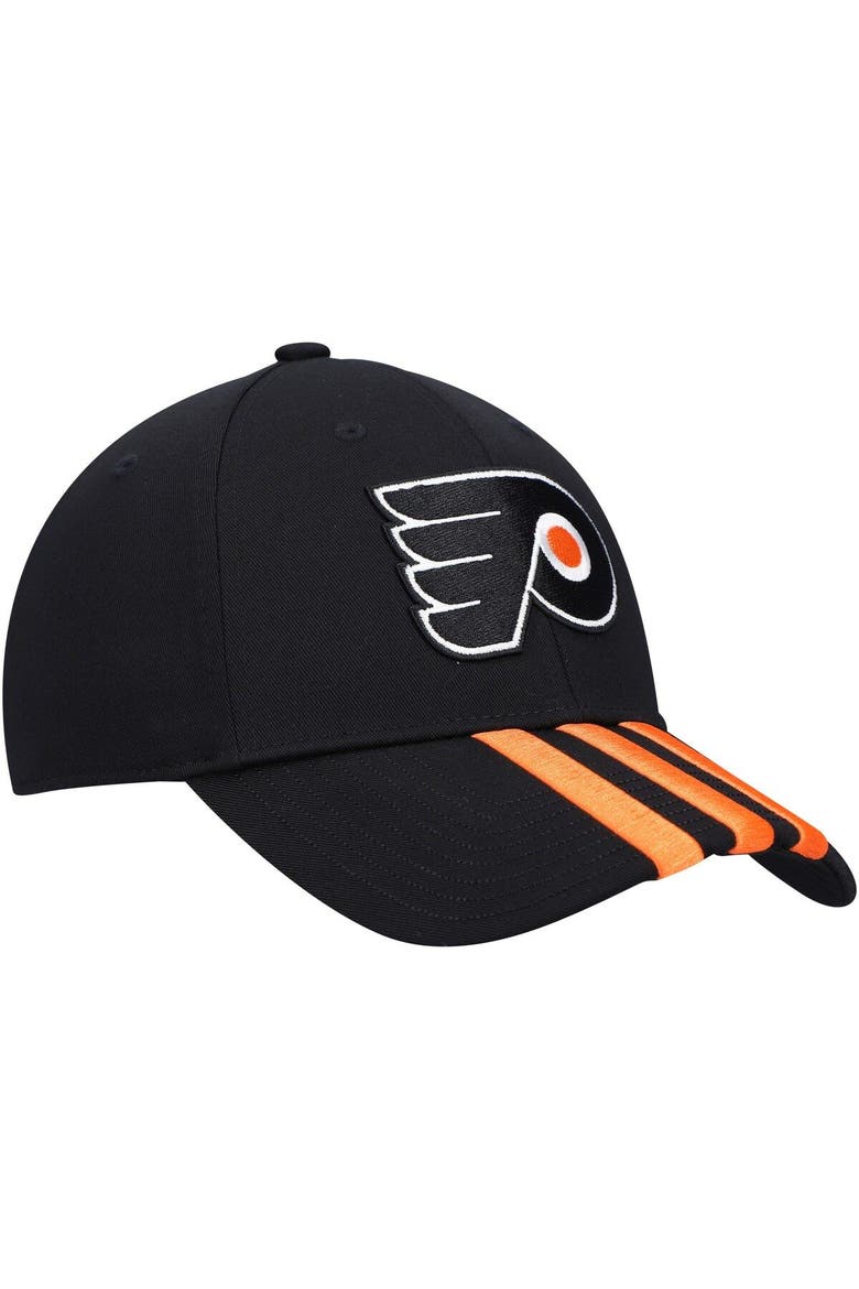 Men's adidas Black Philadelphia Flyers Locker Room Three Stripe Adjustable Hat, Alternate, color, BLACK