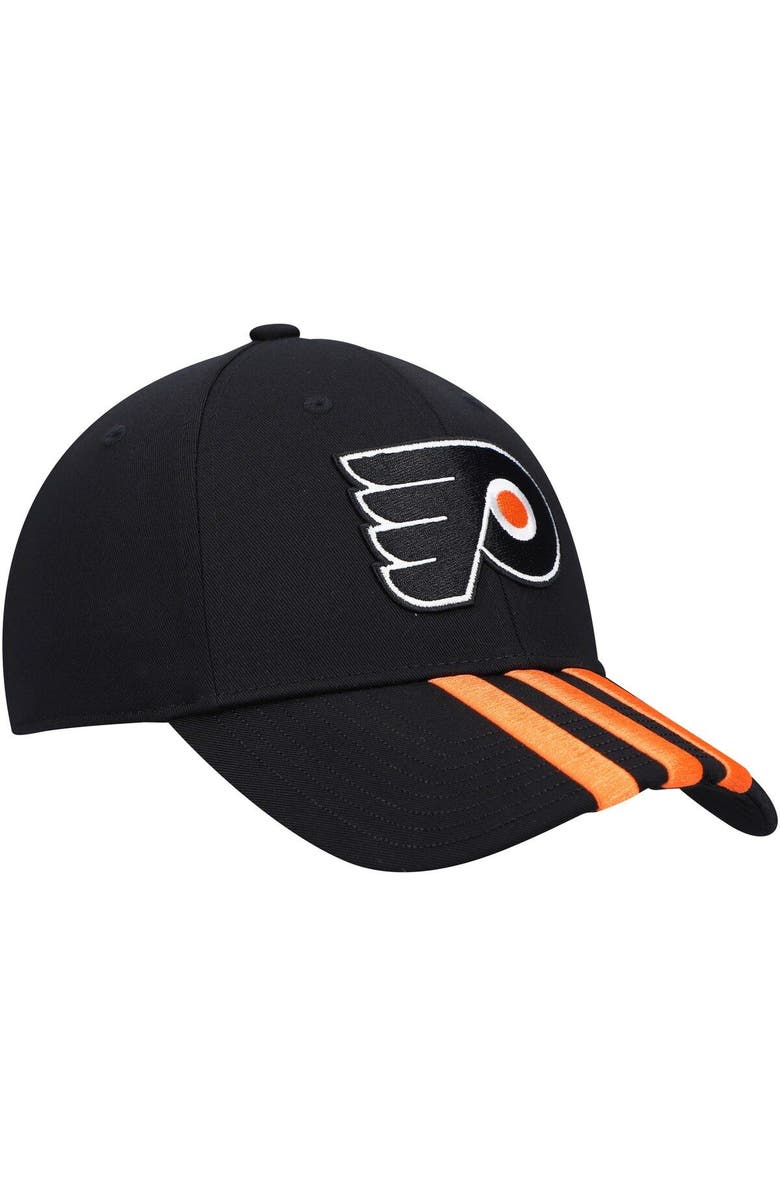 adidas Men's adidas Black Philadelphia Flyers Locker Room Three Stripe Adjustable Hat, Alternate, color, Black