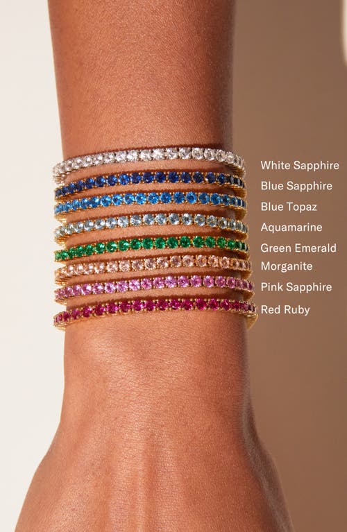 Aurate New York Lab Grown 6ct Emerald Tennis Bracelet In Green