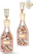CHLOE AND MADISON Champagne Bottle Drop Earrings