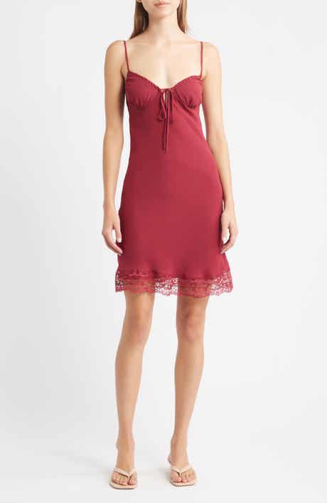 Bella Venice Taylah Lace Trim Mini Slipdress