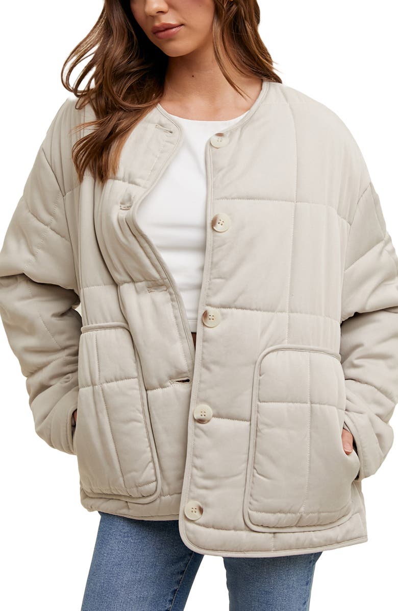 WISHLIST Oversize Quilted Jacket, Main, color,