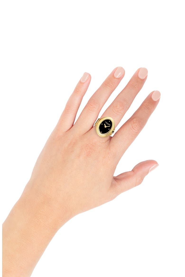 Sammy Ring Watch, 18mm x 22.5mm, Alternate, color, BLACK