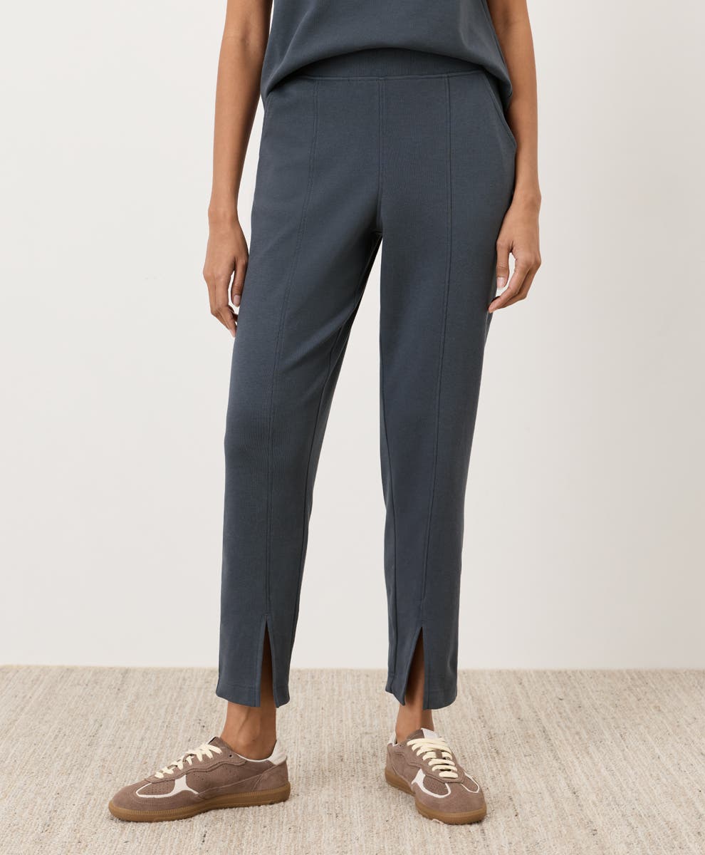 Pact Organic Cotton Airplane Tapered Leg Pant In Blue