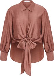 City Chic Rosabella Satin Shirt