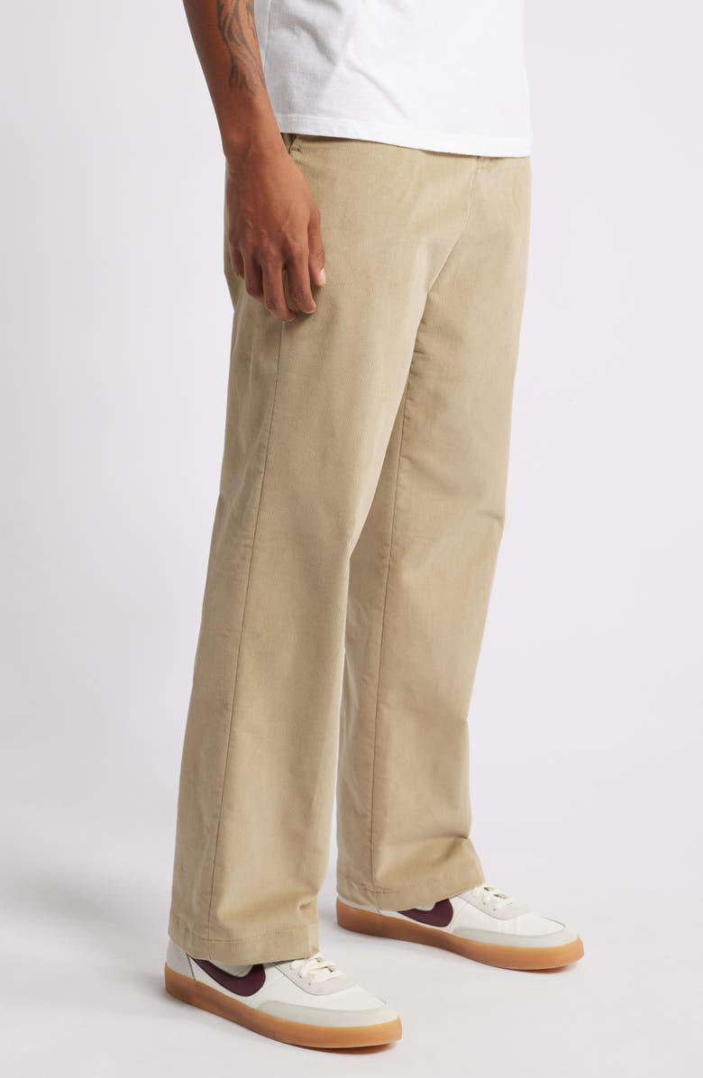 Dickies Flat Front Corduroy Pants, Alternate, color, Khaki