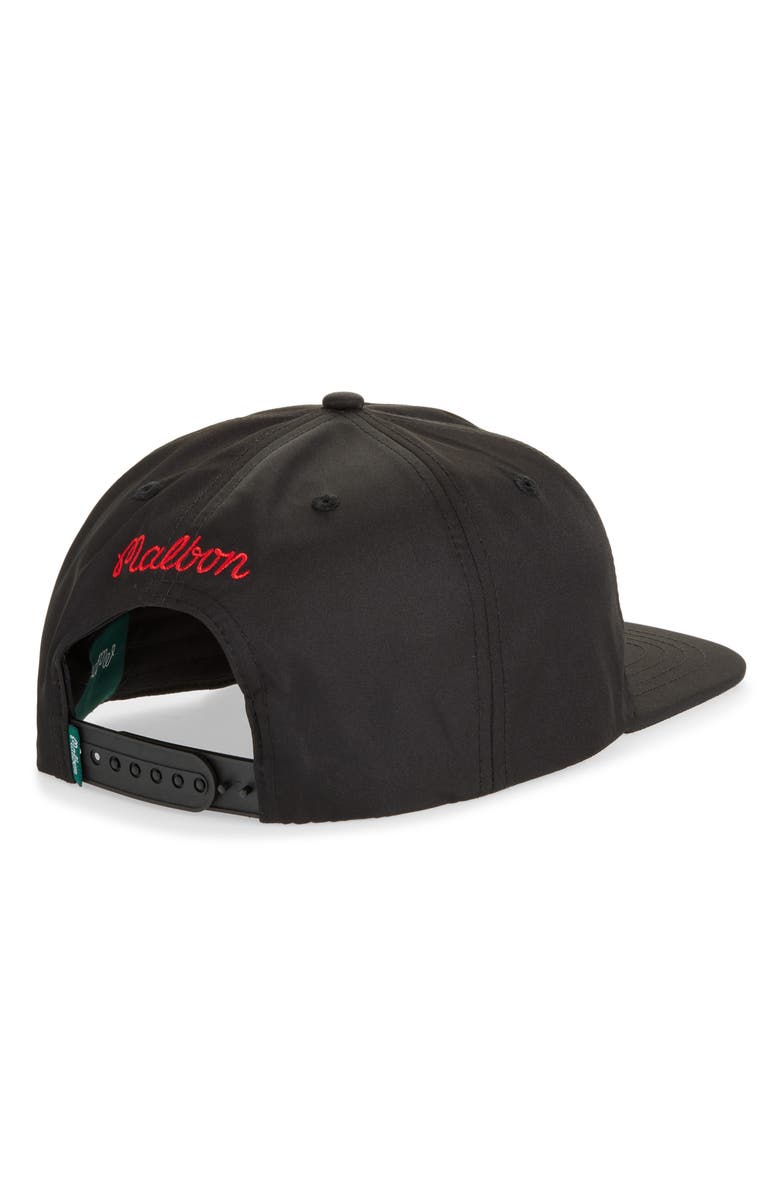 Malbon Golf Members Snapback Baseball Cap, Alternate, color, Black