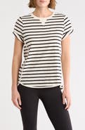 DKNY Roll Sleeve Cotton Blend T-Shirt
