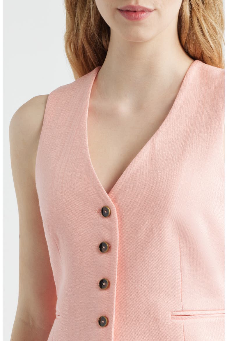 Magda Slim Fit Vest, Alternate, color, PINK