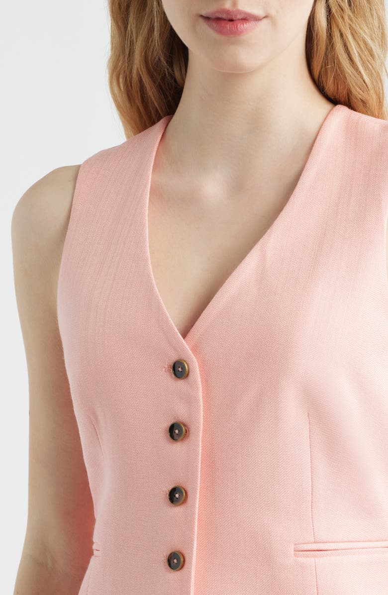 Reiss Magda Slim Fit Vest, Alternate, color, Pink