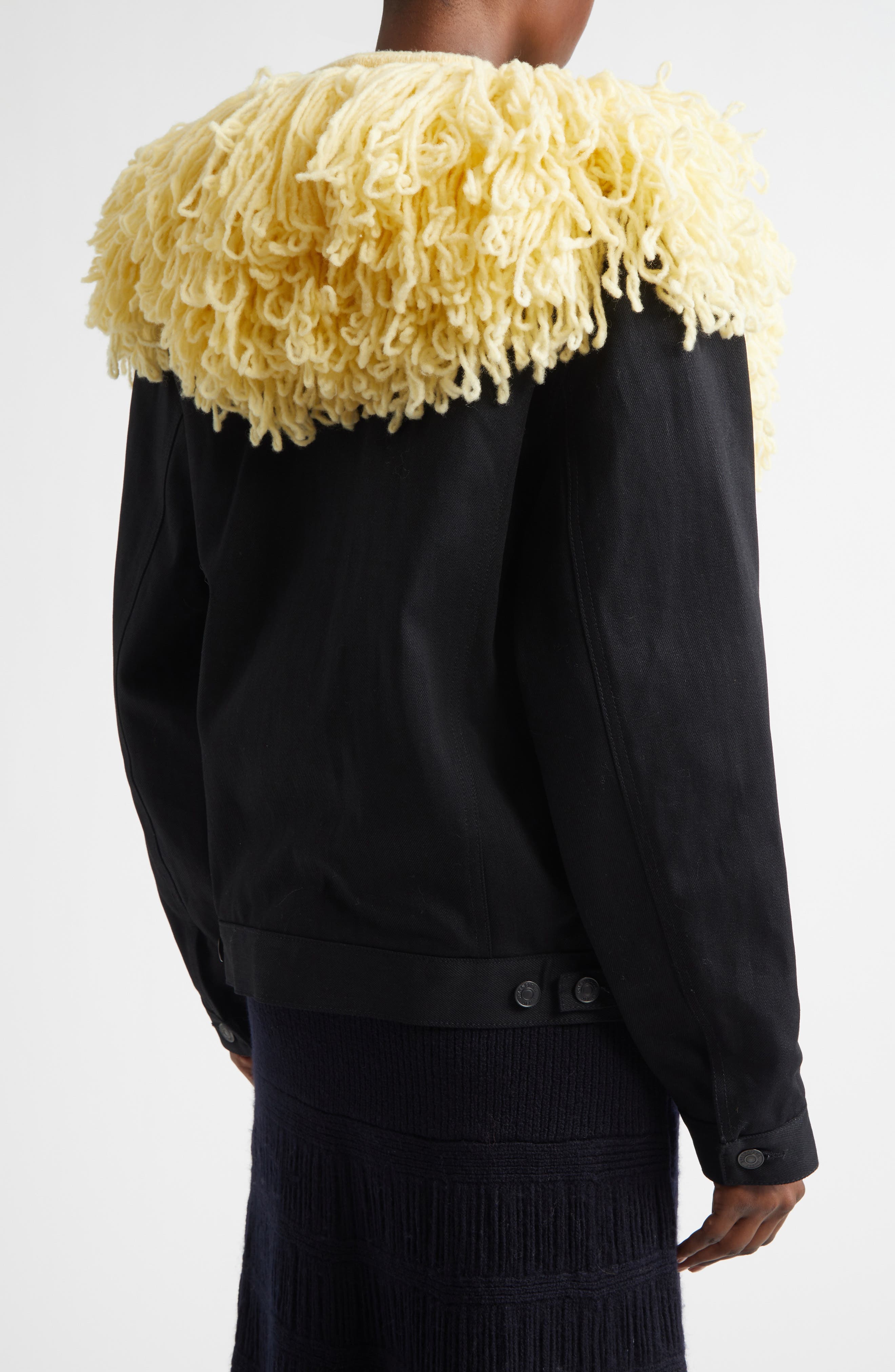 Wool Blend Fringe Collar - image 2