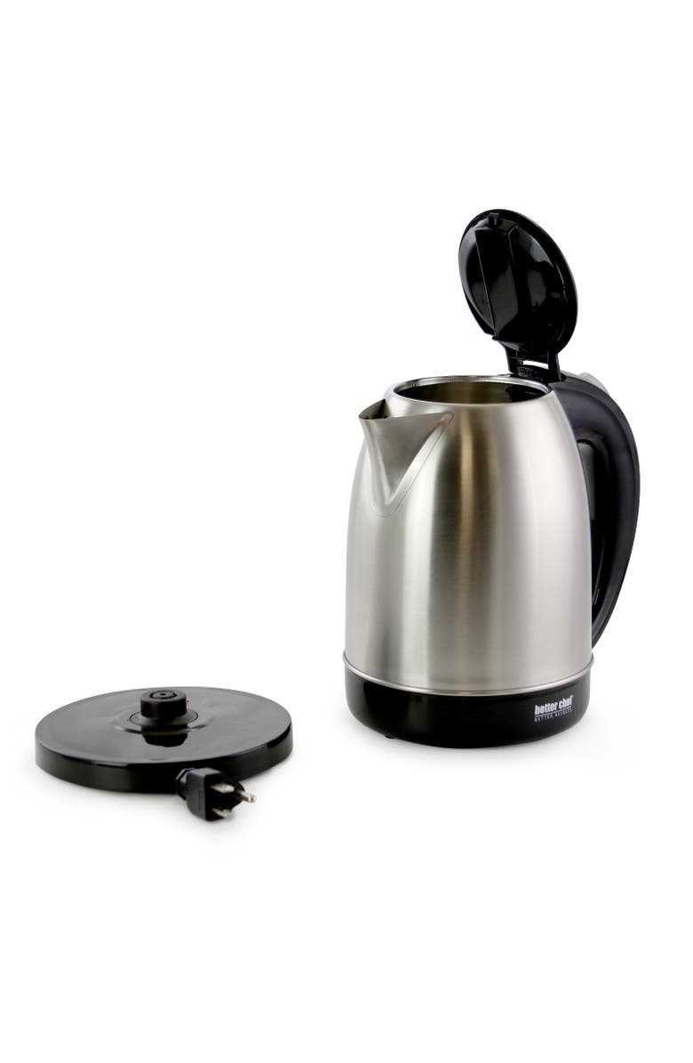 Better Chef 1.7 L Cordless Stainless Steel Electric Tea Kettle, Alternate, color, Silver