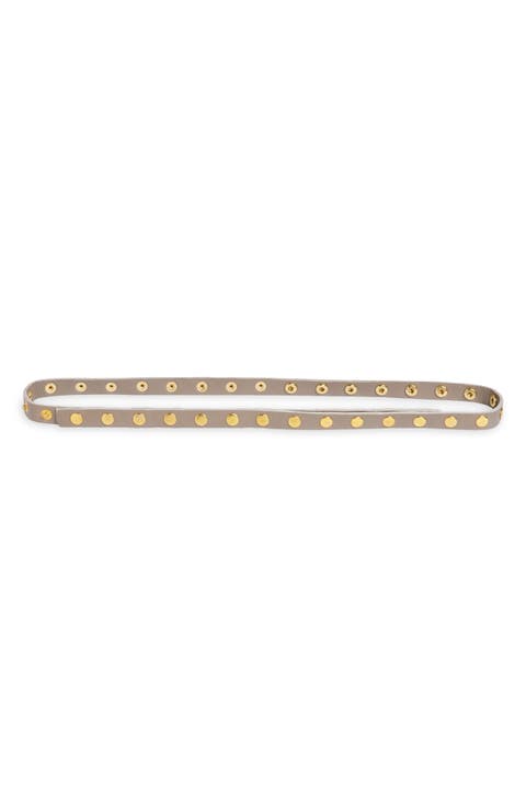 'Cala' Studded Skinny Leather Belt