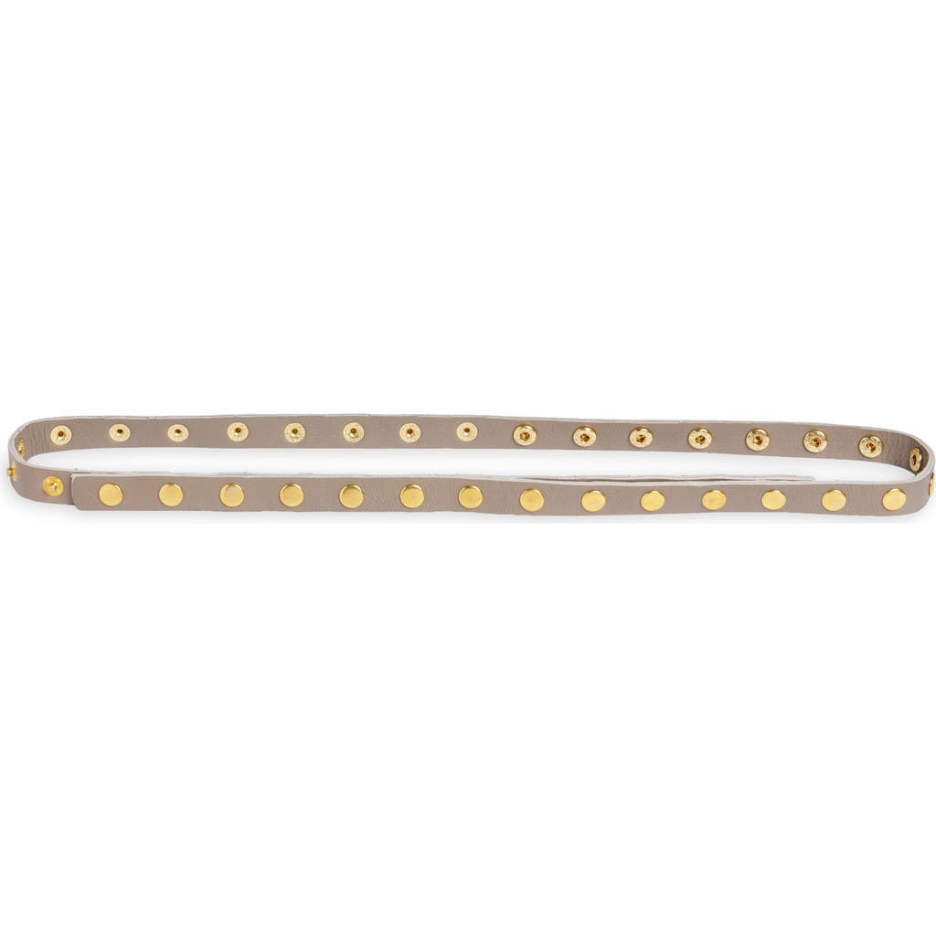 Ada 'Cala' Studded Skinny Leather Belt in Bisonte  product