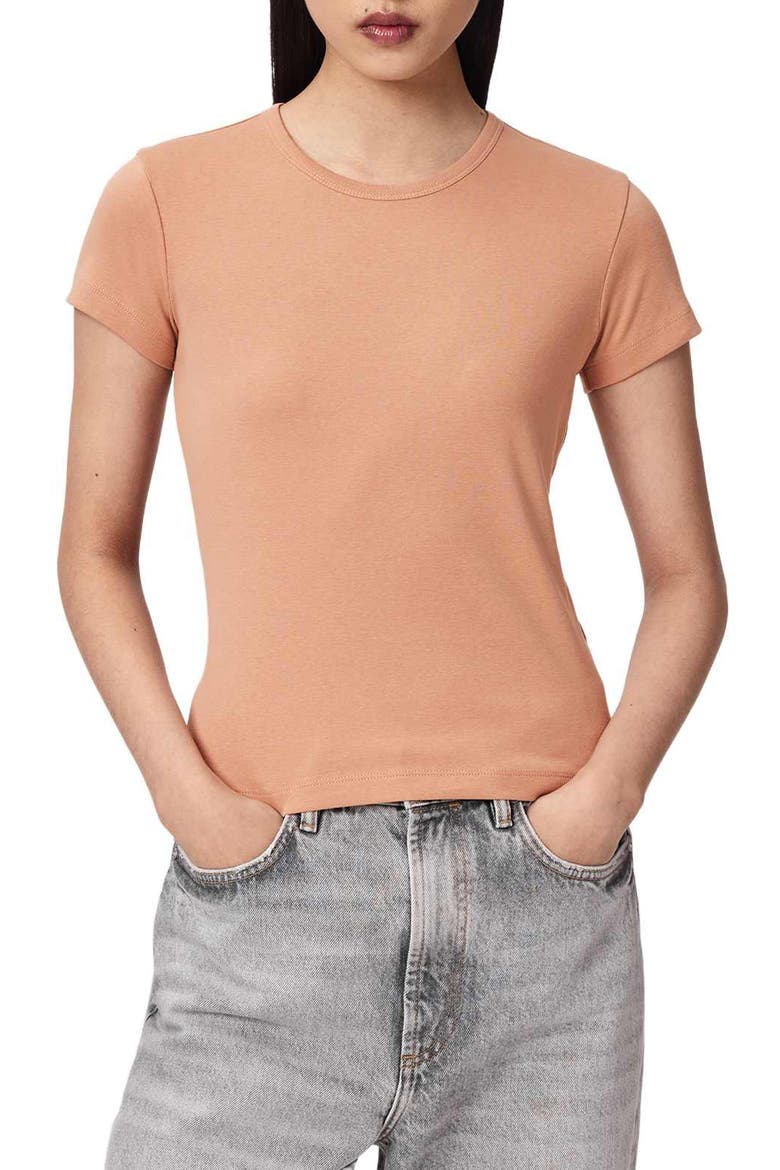 Stevie Cotton T-Shirt, Main, color, TUSCAN PINK
