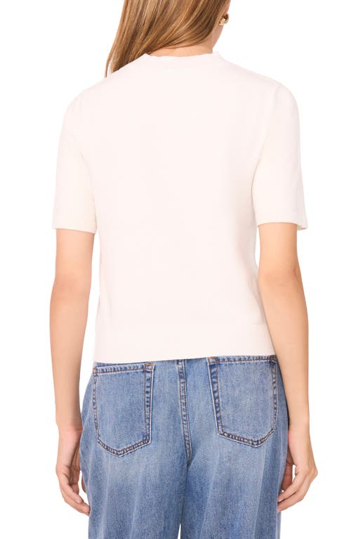 1.state Saddle Short Sleeve Sweater In White
