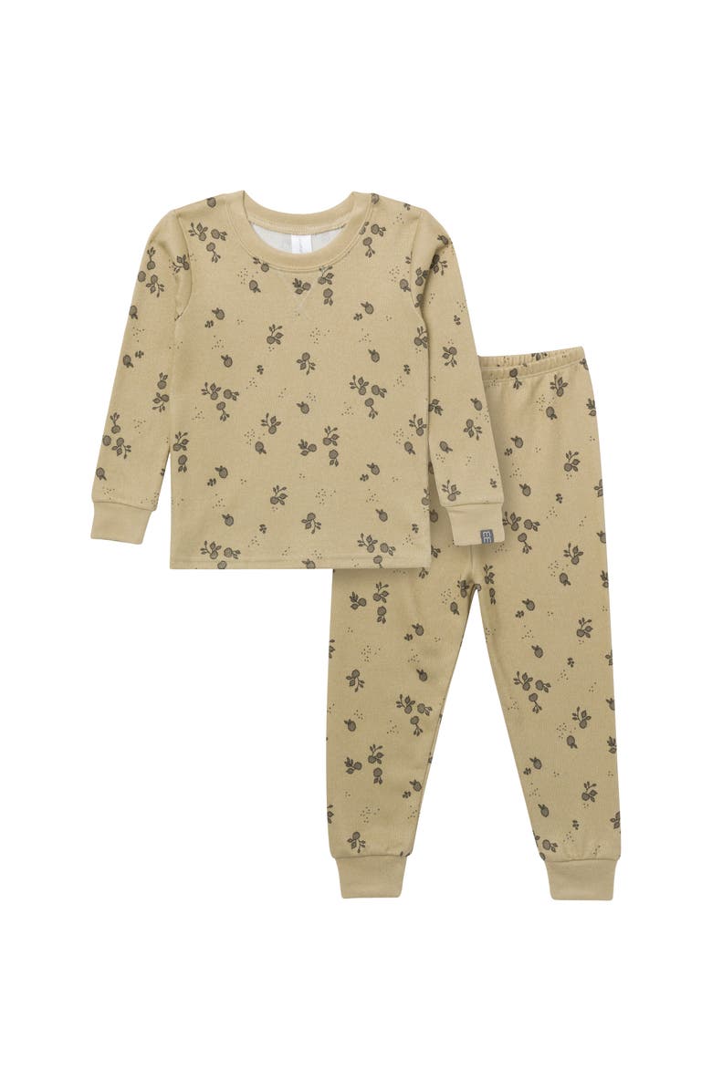 Modern Moments<sup>™</sup> by Gerber Hacci Sung Fit Footless Pajama Set, Alternate, color, Olive Gray