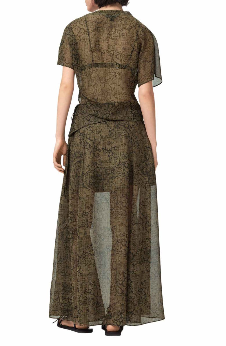 AllSaints Sali Sheer Maxi Skirt, Alternate, color, 