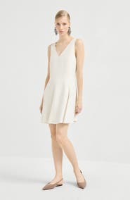 Brunello Cucinelli Fluid twill mini dress