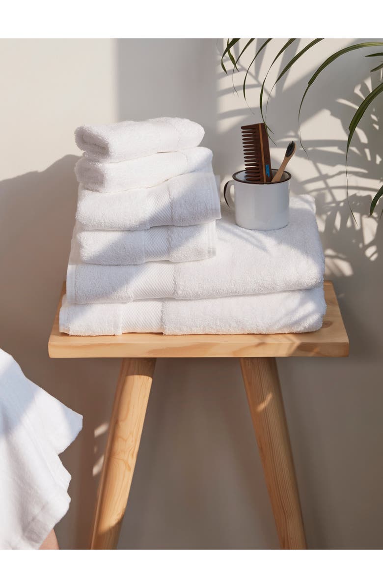 Terra Thread Organic Cotton Towel Set of 6, Alternate, color, White