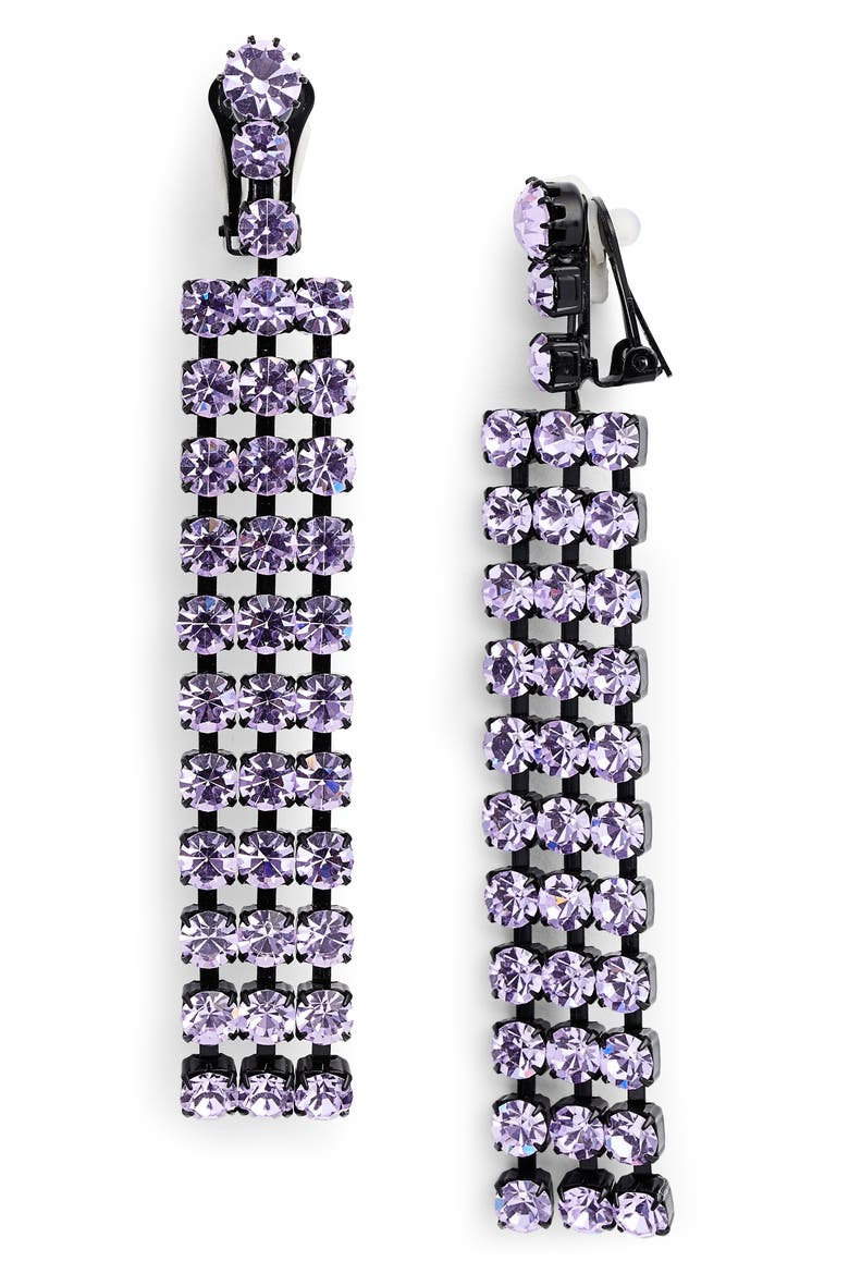 Cindy Crystal Earrings, Main, color, VIOLET