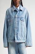 Acne Studios Distressed Relaxed Fit Denim Jacket