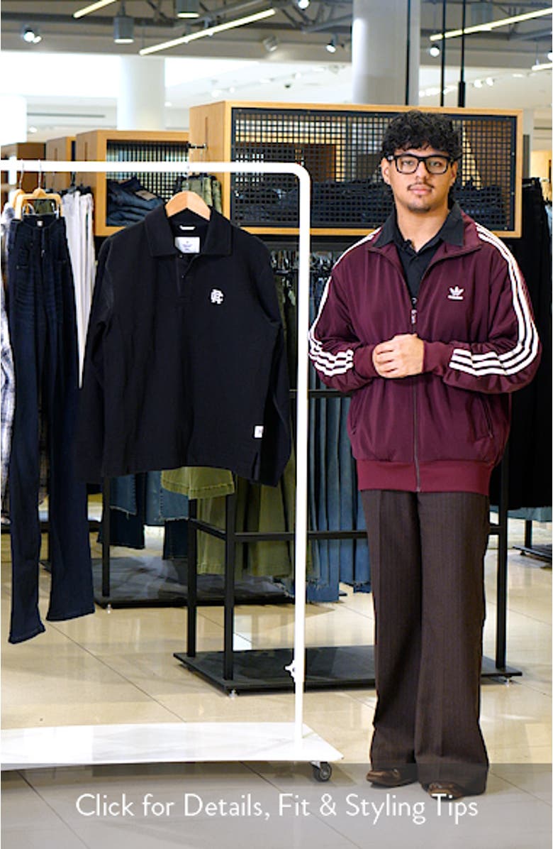 Embroidered Monogram Midweight Cotton French Terry Rugby Sweatshirt, sales video thumbnail