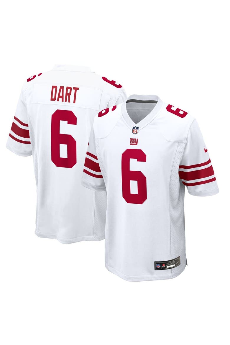 Men's Nike Jaxson Dart White New York Giants  Game Jersey, Main, color, White