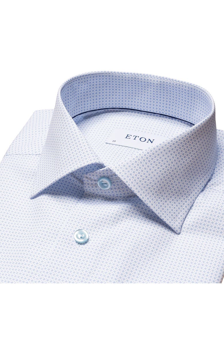 Eton Slim Fit Micro Print Dress Shirt, Alternate, color, 